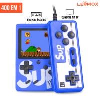 Mini Game Portátil 400 Jogos + Controle Retrô LEY-239 Lehmox - Azul